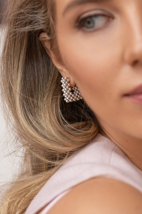 Pas de Marque | 925 sterling silver earrings Le J