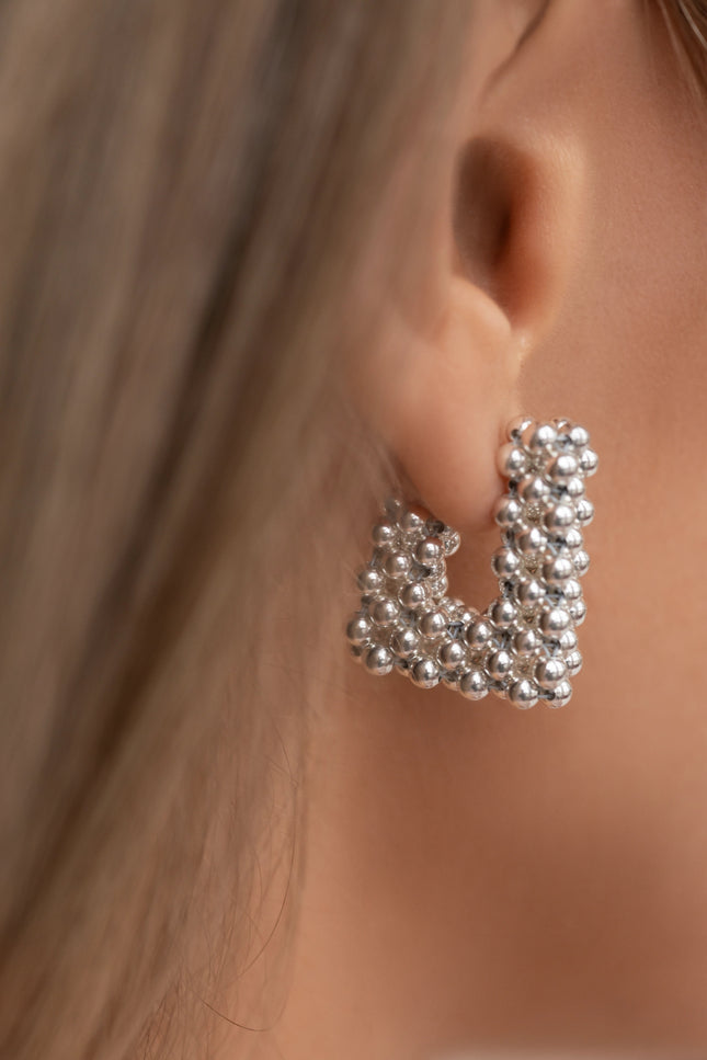 Pas de Marque | 925 sterling silver earrings Le J