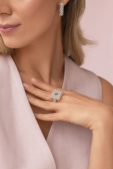 Pas de Marque | 925 sterling silver earrings Le J