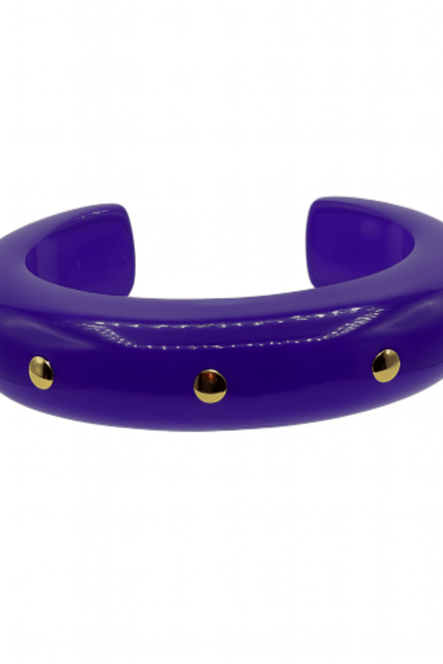 Michael Nash Jewelry | Ingrid Purple Gold Studded Cuff
