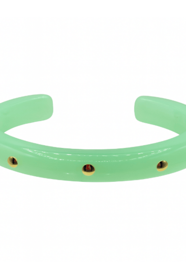 Michael Nash Jewelry | Sonia Jade Resin Small Gold Studded Small Cuff