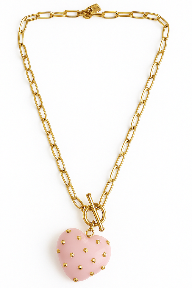 Michael Nash Jewelry | Celestine Rose Resin Heart Pendant