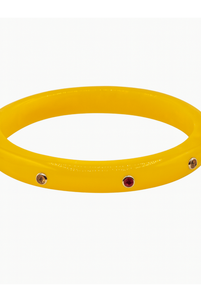 Michael Nash Jewelry | Kristen Ochre Studded Resin And Stone Bangle
