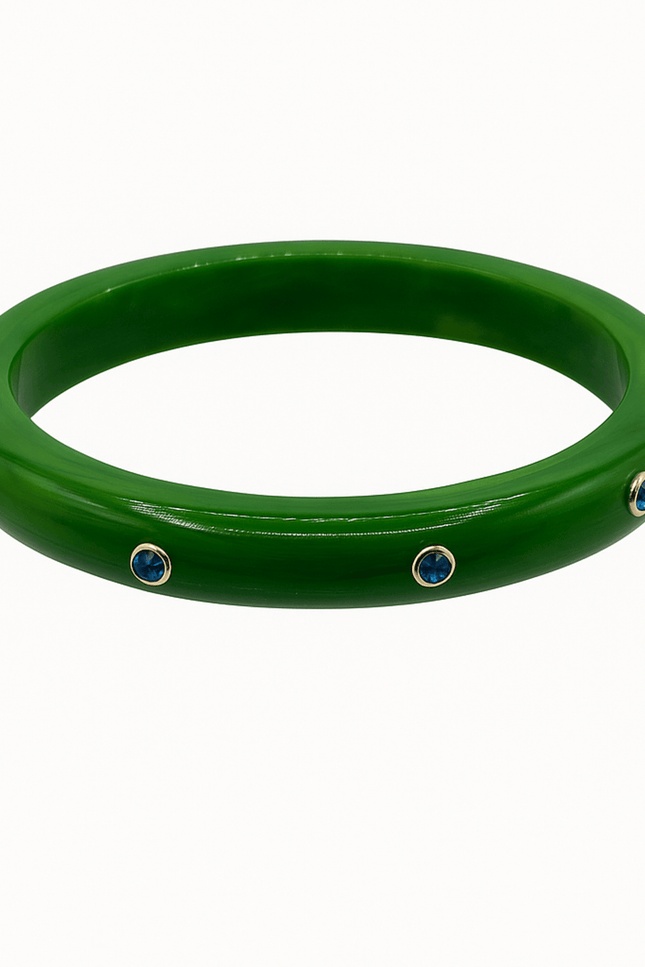 Michael Nash Jewelry | Kristen Green Studded Resin And Stone Bangle