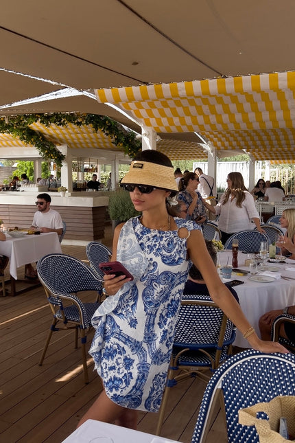 Five p.m. | Paros Positano Mini Dress blue