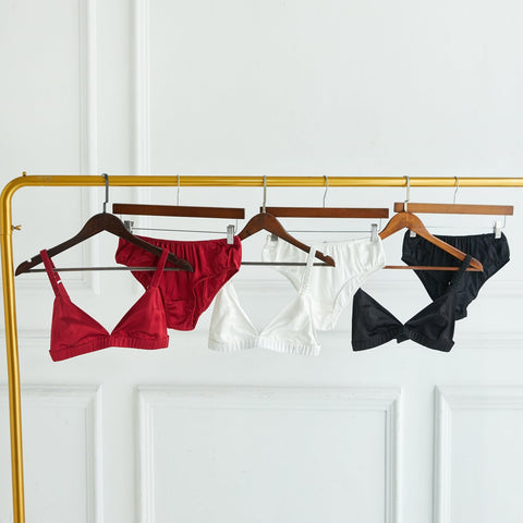 Soft Strokes Silk | Ruby Handmade Bralette Bra