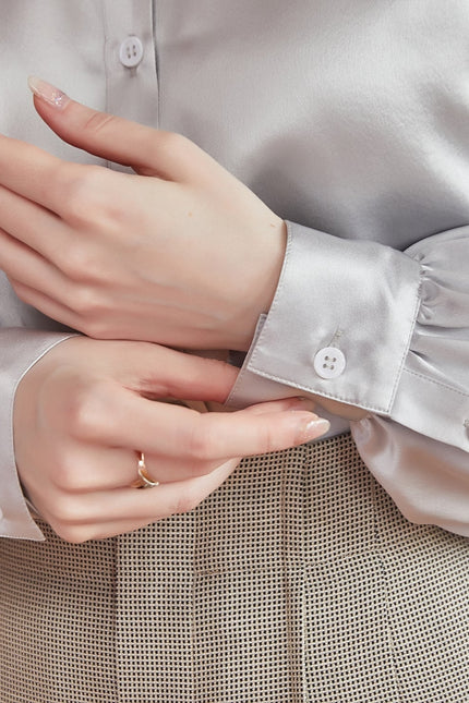 Soft Strokes Silk | Bluzka z kołnierzykiem Aeverie