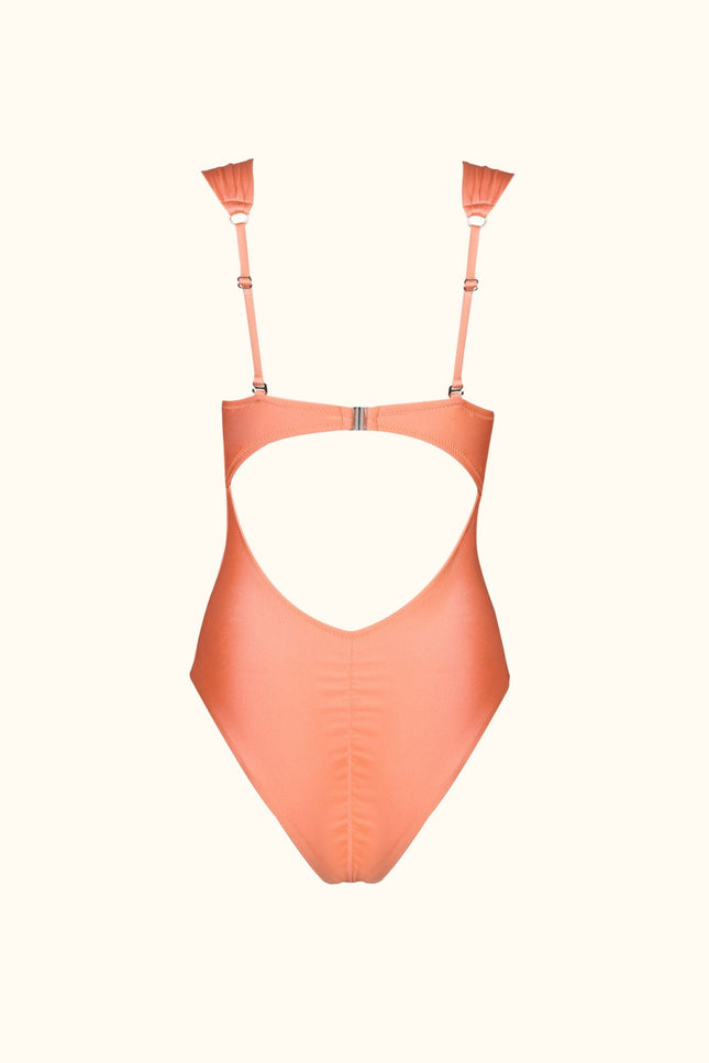 Say no more I Magnolia Peach Push Up One Piece