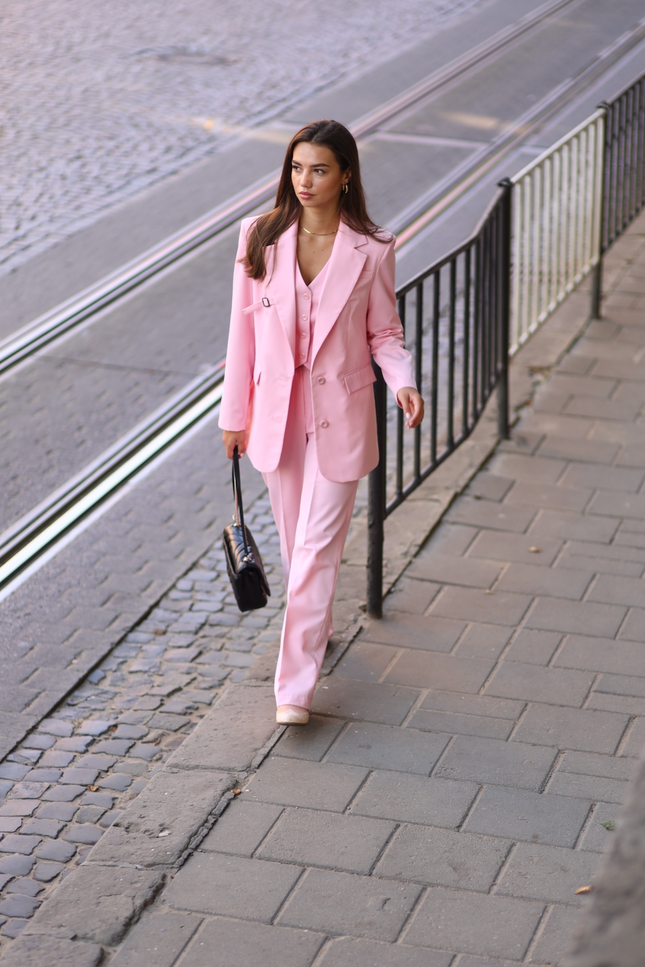 BÚDZIKO | ROSÉ PINK STRAIGHT TROUSERS