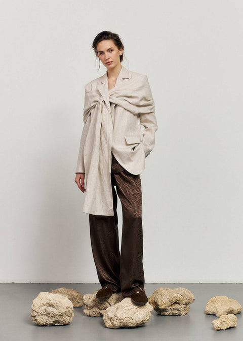 Kolosova | NATURAL COLOR LINEN JACKET