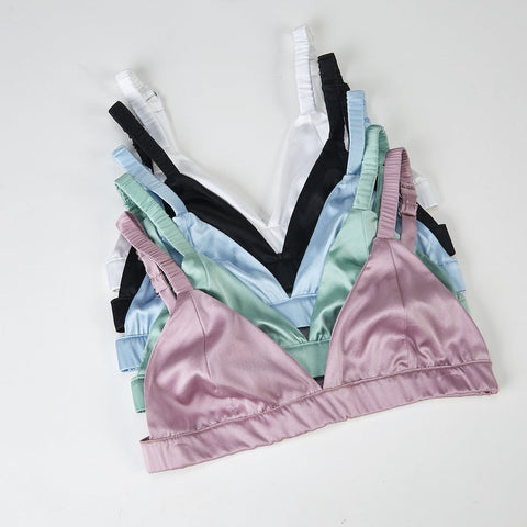 Soft Strokes Silk | Classic Black Handmade Bralette Bra