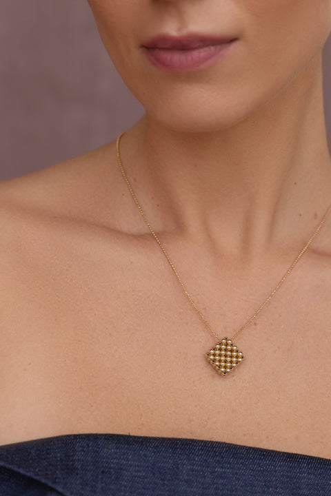 Pas de Marque | Gold-filled necklace Le Rhombe