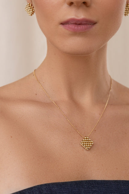 Pas de Marque | Gold-filled necklace Le Rhombe