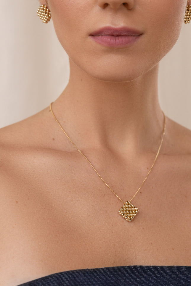 Pas de Marque | Gold-filled necklace Le Rhombe