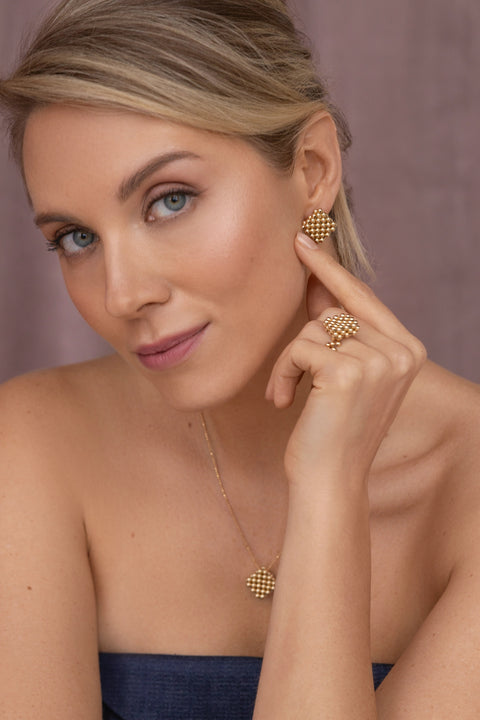 Pas de Marque | Gold-filled necklace Le Rhombe