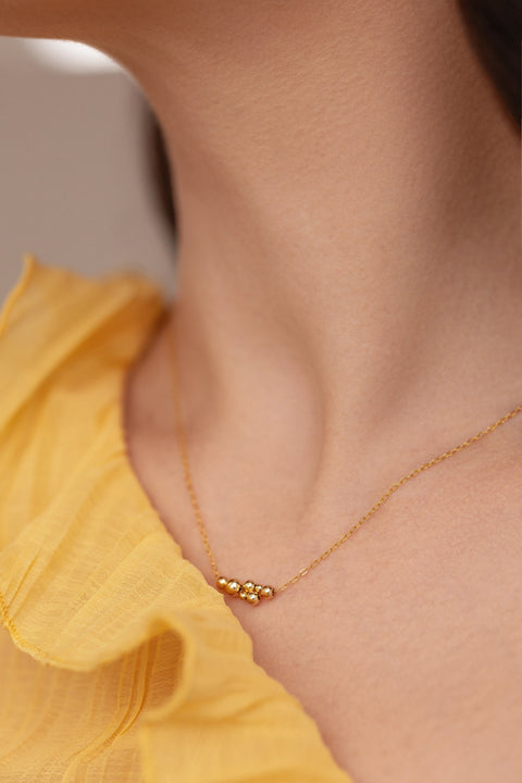 Pas de Marque | Naszyjnik wypełniony złotem La Babiole