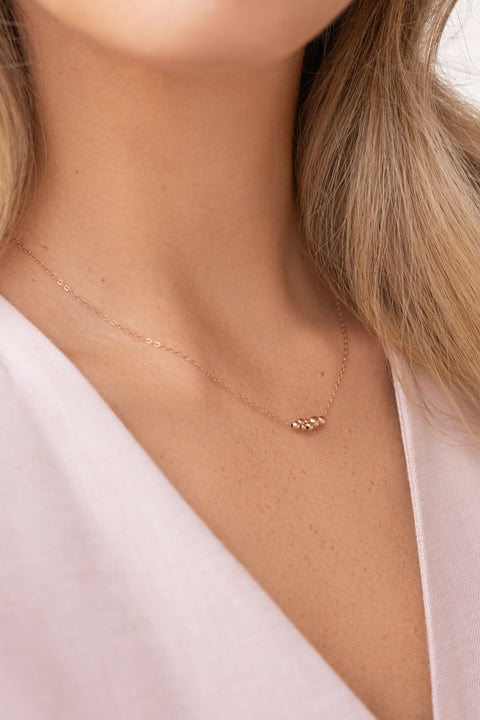 Pas de Marque | Naszyjnik wypełniony różowym złotem La Babiole