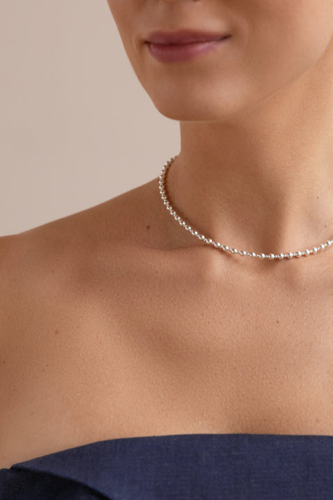 Pas de Marque | 925 sterling silver choker Alternance