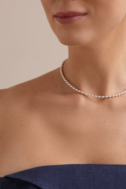 Pas de Marque | Choker ze srebra próby 925 Alternance