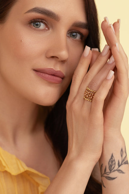 Pas de Marque | Gold-filled rose gold-filled ring La Bague