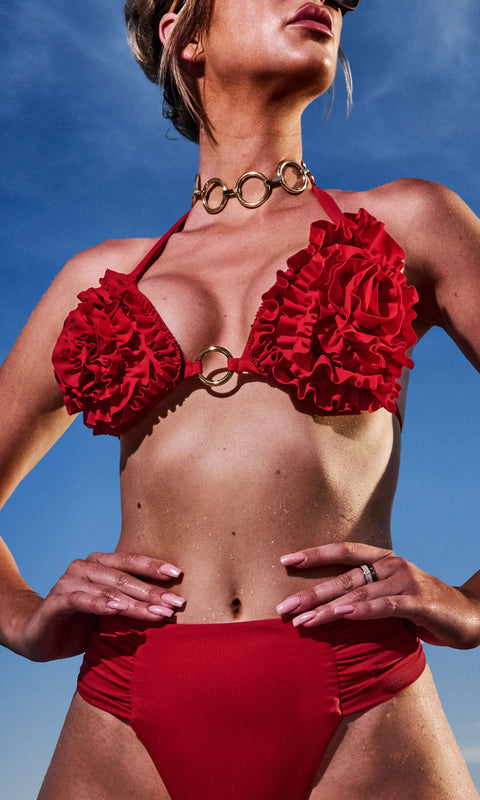 Antoninias | Clam Bikini Bottom truskawkowo-czerwony