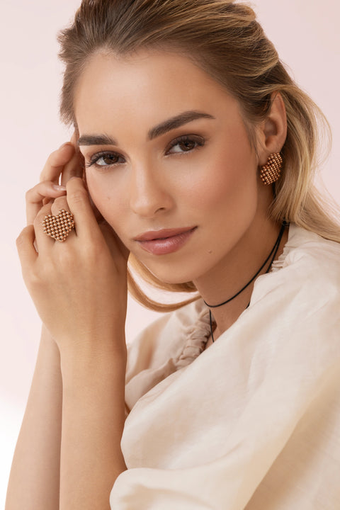 Pas de Marque | Rose gold-filled ring Cœur Soufflé