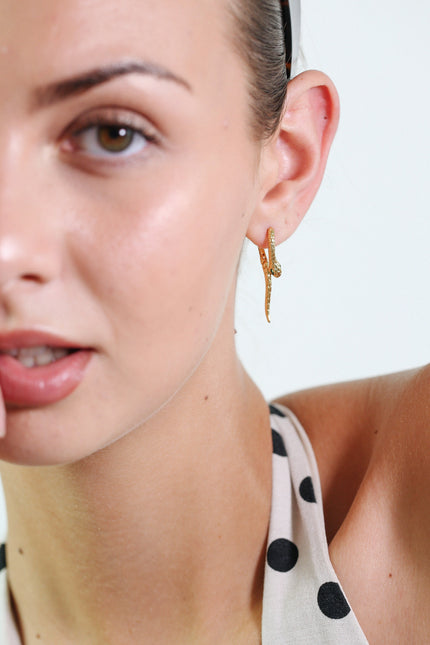 Miss Cecilia | Snake Hoop Earrings
