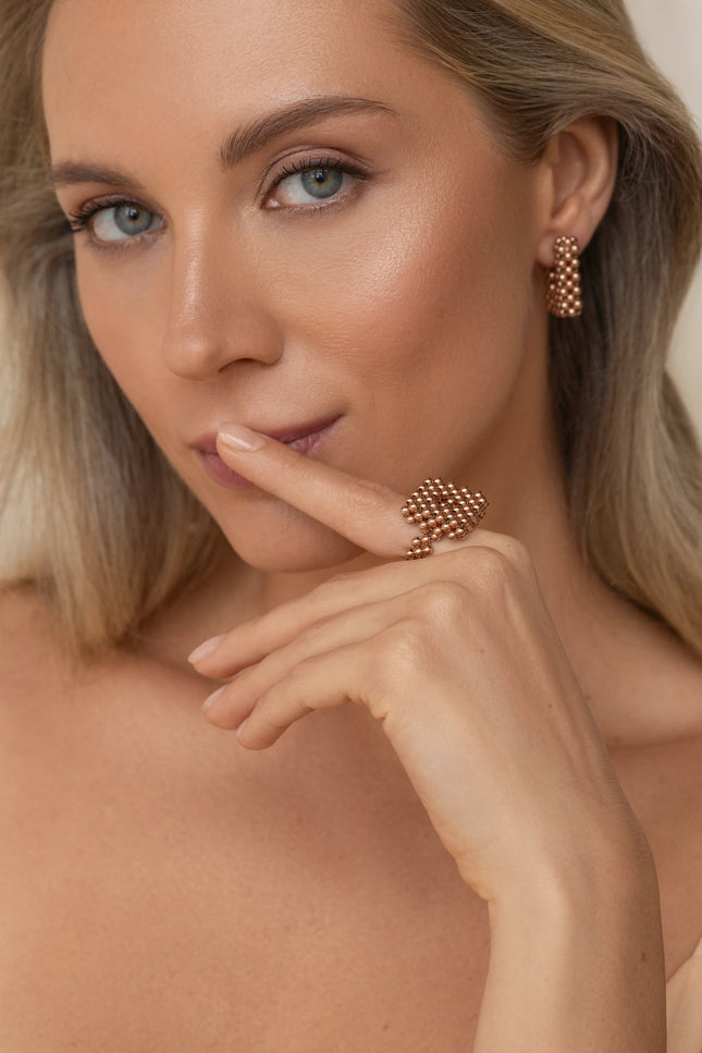 Pas de Marque | Rose gold-filled ring Carré