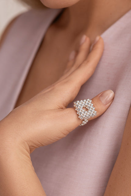 Pas de Marque | 925 sterling silver ring Carré