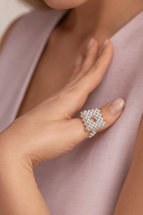 Pas de Marque | 925 sterling silver ring Carré