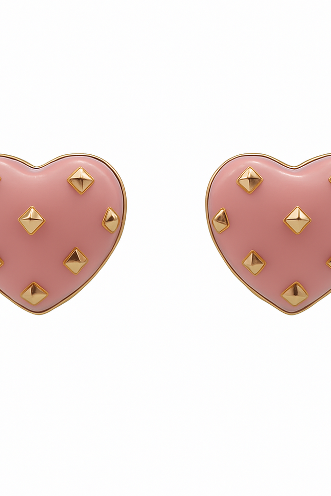 Michael Nash Jewelry | Cosette Rose Heart Resin Stud Earrings