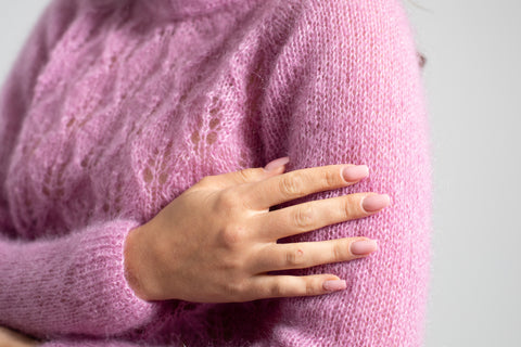 Color My Space I Sweter Leaf różowy