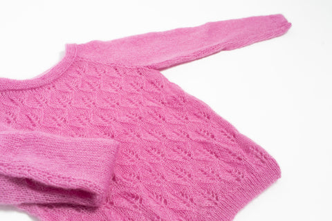 Color My Space I Sweter Leaf różowy