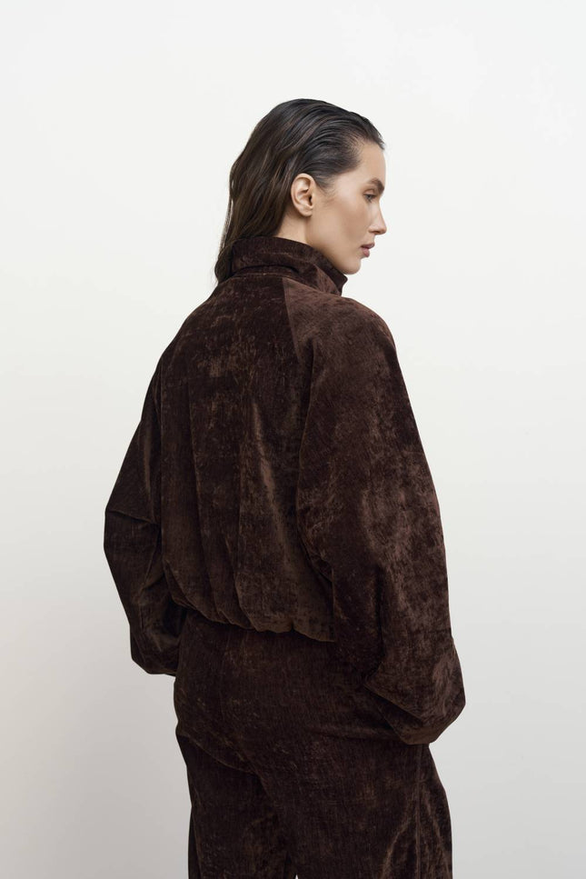 Kolosova | Velvet Bomber Jacket