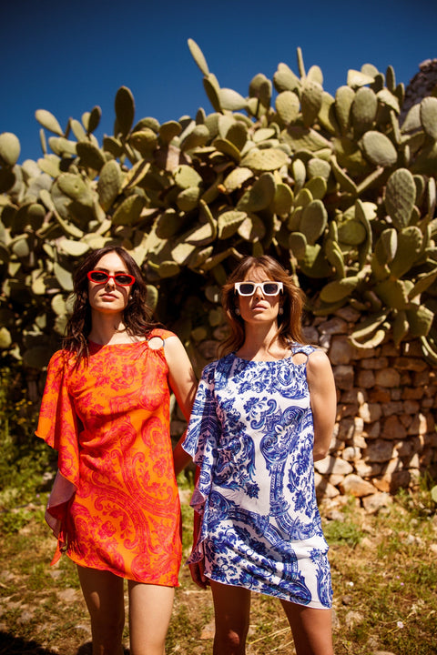 Five p.m. | Paros Positano Mini Dress blue