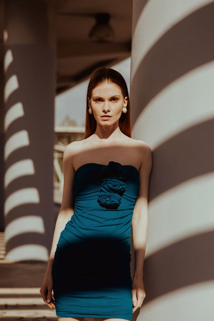Five p.m. | Dubrovnik Mini Dress Petrol