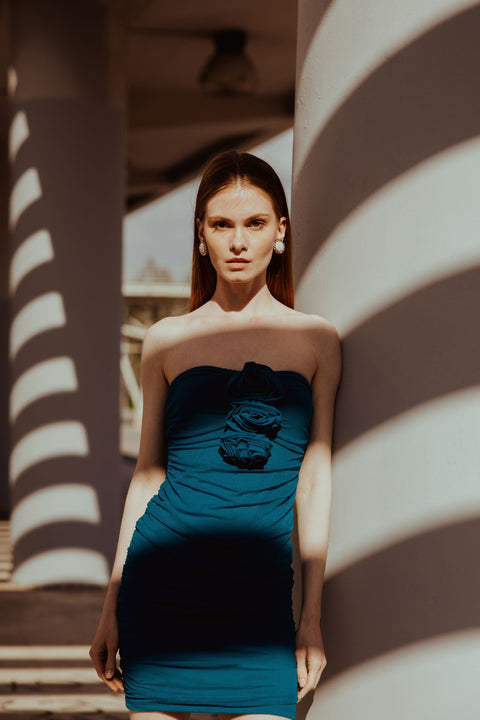 Five p.m. | Dubrovnik Mini Dress Petrol