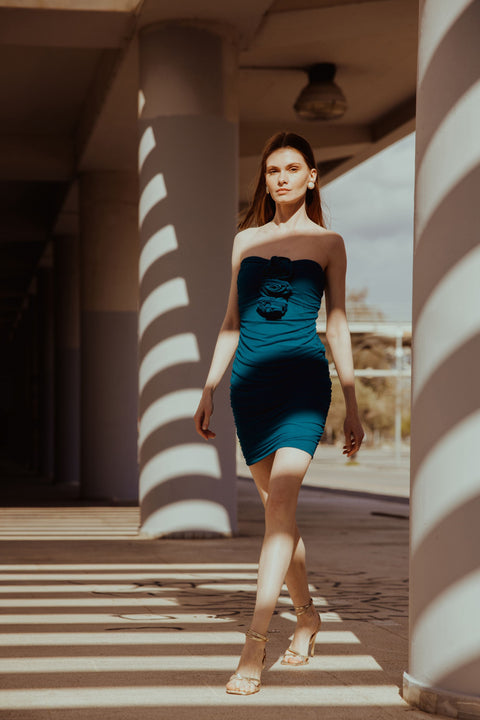 Five p.m. | Dubrovnik Mini Dress Petrol