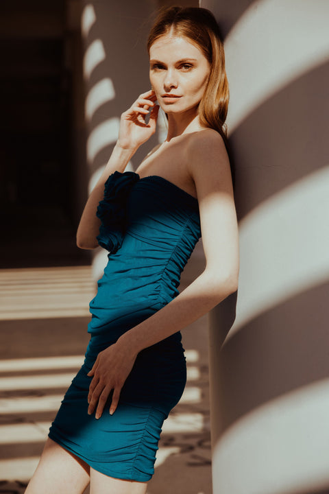 Five p.m. | Dubrovnik Mini Dress Petrol