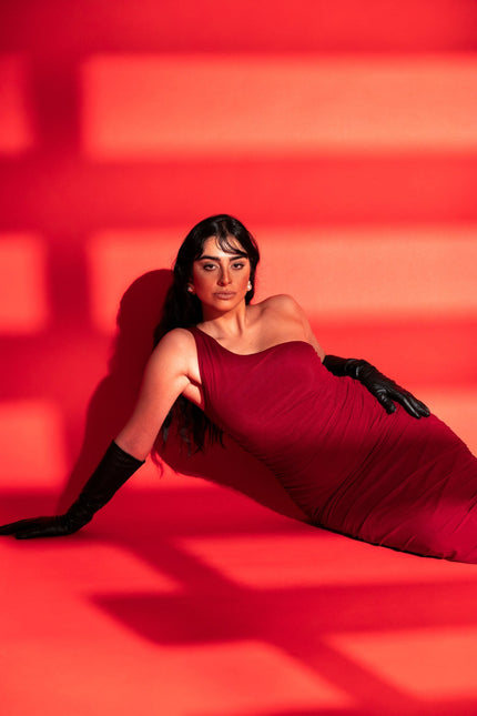 Five p.m. | Night Red Midi Dress