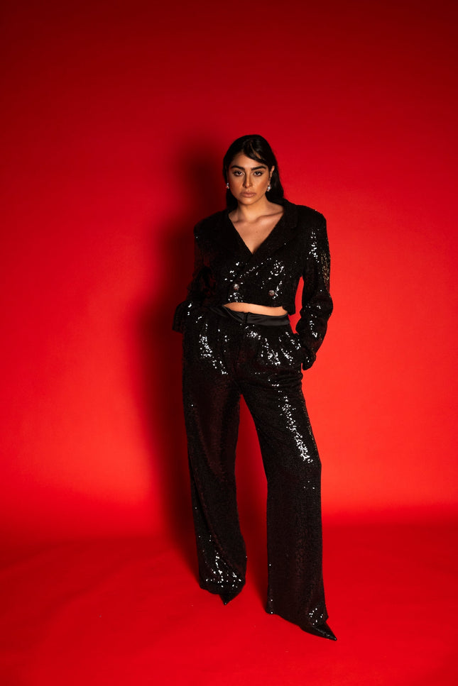 Five p.m. | Dark Wide Leg Trousers