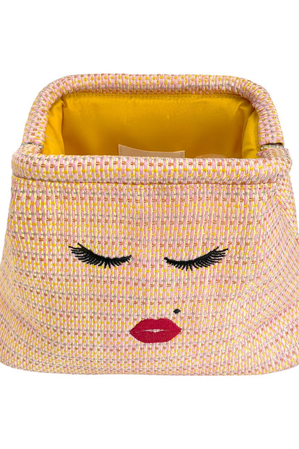Lady Pink beach clutch pouch by Lilly Loves featuring a stylish, compact design perfect for carrying essentials at the beach and into the evening