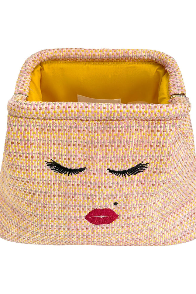 Lady Pink beach clutch pouch by Lilly Loves featuring a stylish, compact design perfect for carrying essentials at the beach and into the evening