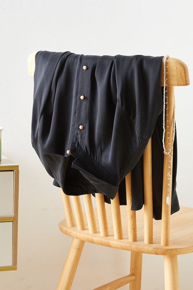 Soft Strokes Silk | Pointed Collar Fitted Ariel Blouse