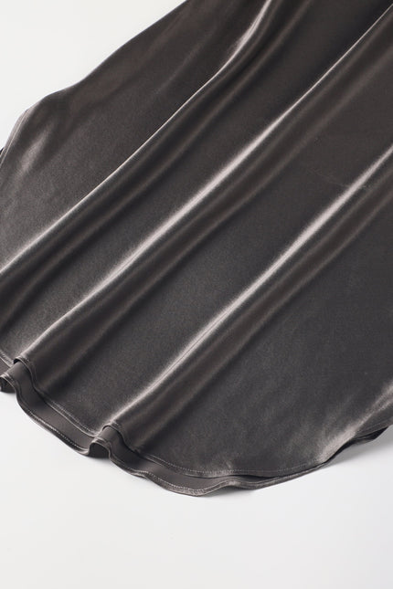 Soft Strokes Silk | Zestaw Szlafrok i Halka szary