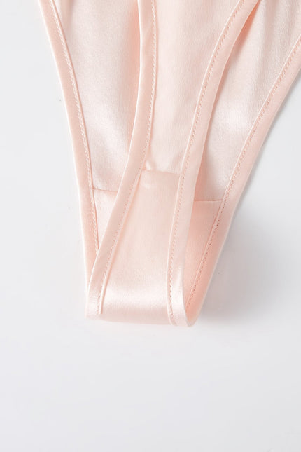 Soft Strokes Silk | Baby Pink Float T-String Panties