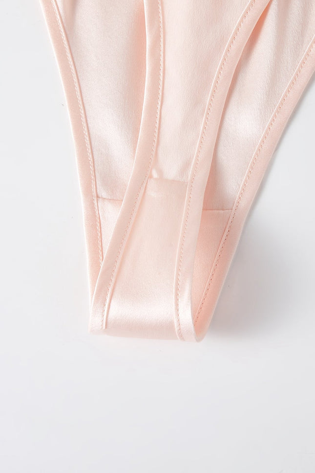 Soft Strokes Silk | Baby Pink Float T-String Panties