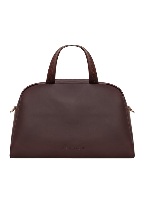 Estimon | Briefcase Bowling corn leather chocolate