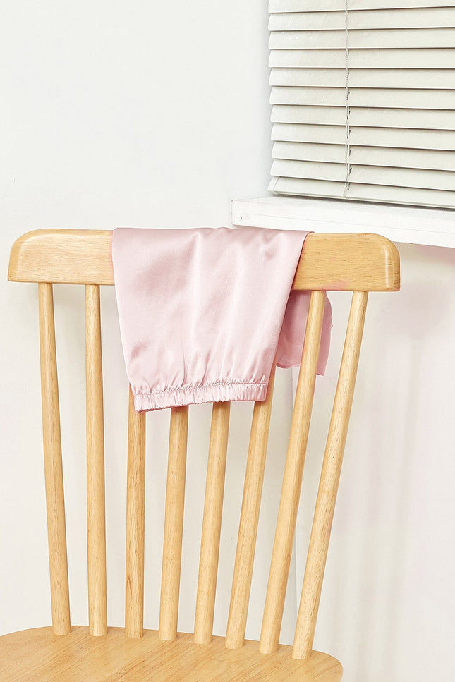 Soft Strokes Silk | Dusty Rose Scallop Edged Pyjamas Shorts