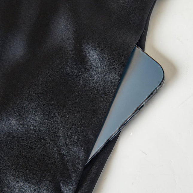 Soft Strokes Silk | Pasithea Black Kimono Robe